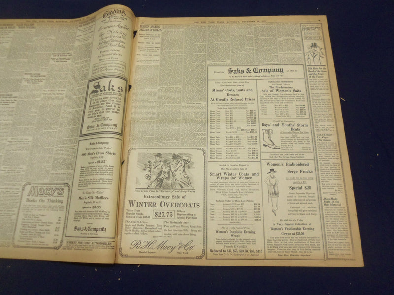 1918 DECEMBER 28 NEW YORK TIMES - WILSON AT KING GEORGE'S BANQUET - NT 9173