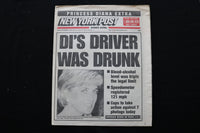 1997 SEP 2 NEW YORK POST NEWSPAPER -PROINCESS DIANA'S DRIVER WAS DRUNK - NP 8917