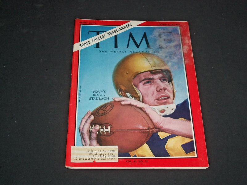 1963 OCTOBER 18 TIME MAGAZINE - ROGER STAUBACH, NAVY QUARTERBACK - T 1951