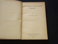 1943 HITLER'S SECOND ARMY SOFTCOVER BOOK BY ALFRED VAGTS - J 7238