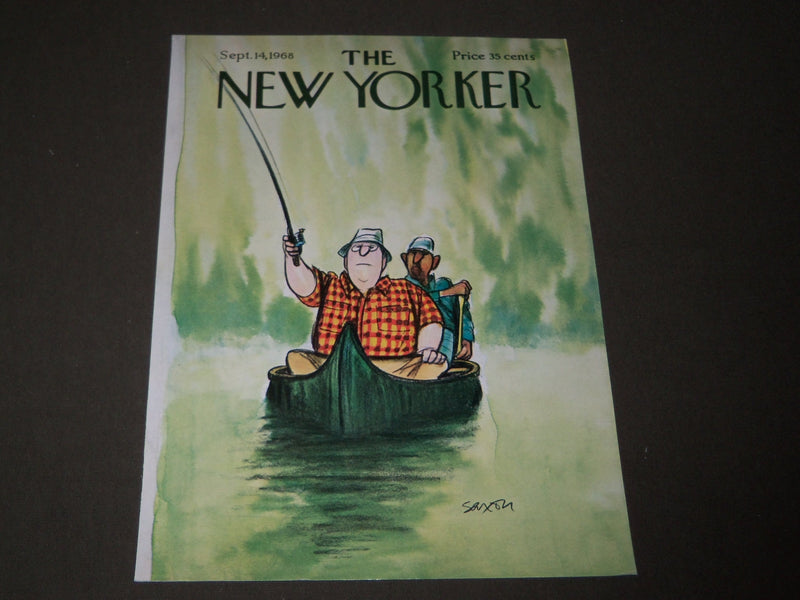 1968 SEPTEMBER 14 NEW YORKER MAGAZINE FRONT COVER ONLY - GREAT ART FOR FRAMING