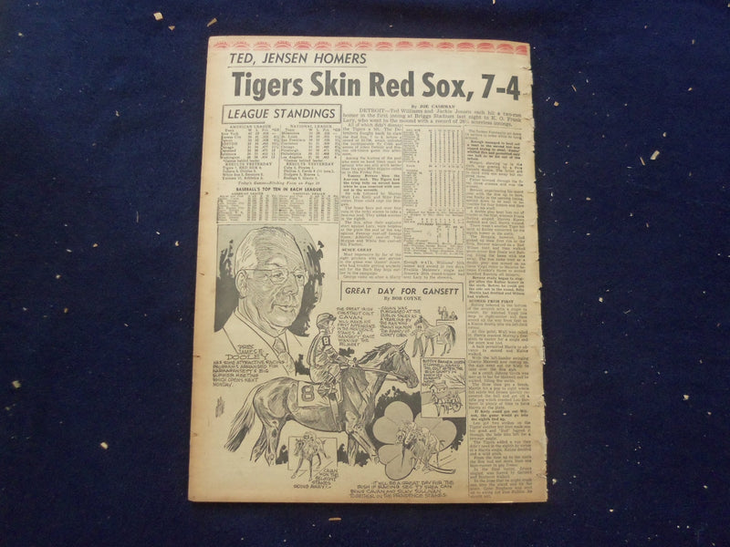 1958 JUNE 28 BOSTON RECORD AMERICAN NEWSPAPER - BLAZE DESTROYS CLUB - NP 6259
