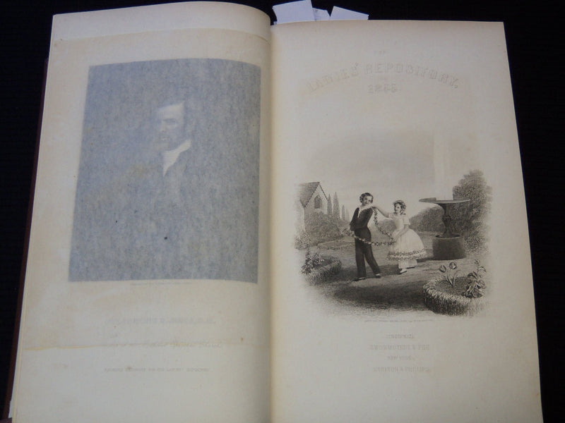 1855 THE LADIES' REPOSITORY MAGAZINE BOUND VOLUME - NICE ENGRAVINGS - KD 7883