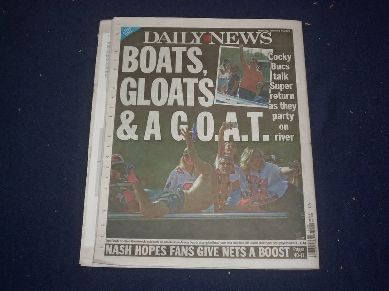 2021 FEBRUARY 11 NEW YORK DAILY NEWS NEWSPAPER - NY OKs LIMITED FANS IN STADIUMS