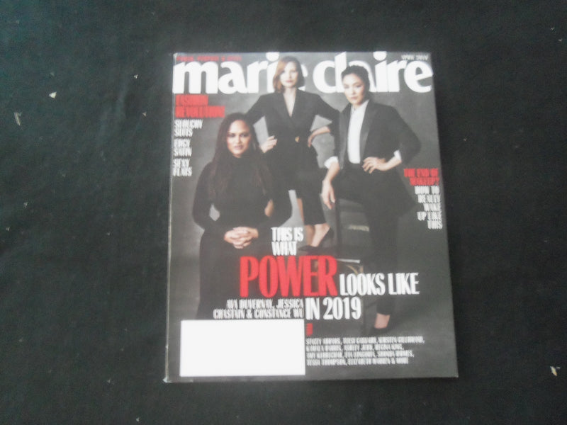 2019 APRIL MARIE CLAIRE MAGAZINE - DUVERNAY, CHASTAIN & WU COVER - ST 734I