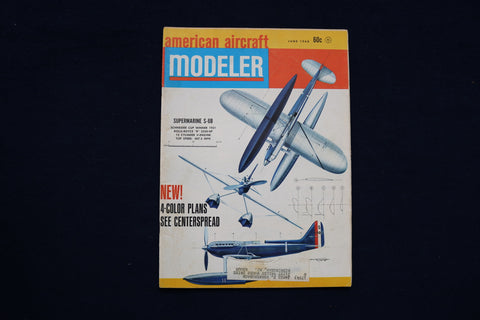 1968 JUNE AMERICAN AIRCRAFT MODELER MAGAZINE - SUBMARINE S-6B COVER - E 11345