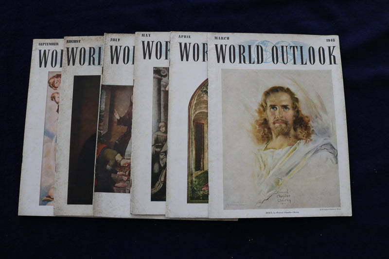 1945 WORLD OUTLOOK MAGAZINE - LOT OF 6 - O 3424