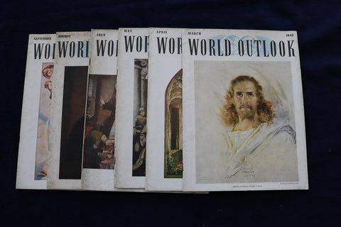 1945 WORLD OUTLOOK MAGAZINE - LOT OF 6 - O 3424