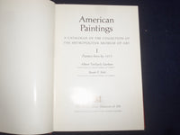 1965 AMERICAN PAINTINGS HARDCOVER BOOK - MET. MUSEUM OF ART - VOLUME 1 - KD 9165