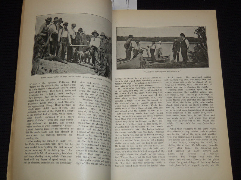 1906 MAY ROD AND GUN IN CANADA AND MOTOR MAGAZINE - YOUTHFUL ANGLERS - J 8092