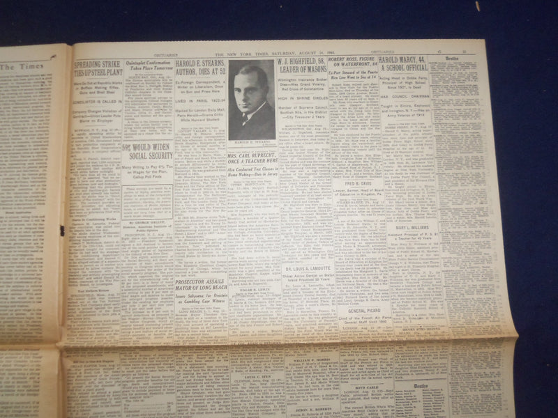 1943 AUG 14 NEW YORK TIMES - ALLIES TAKE RANDAZZO, SWEEP ON FOR MESSINA- NP 6550