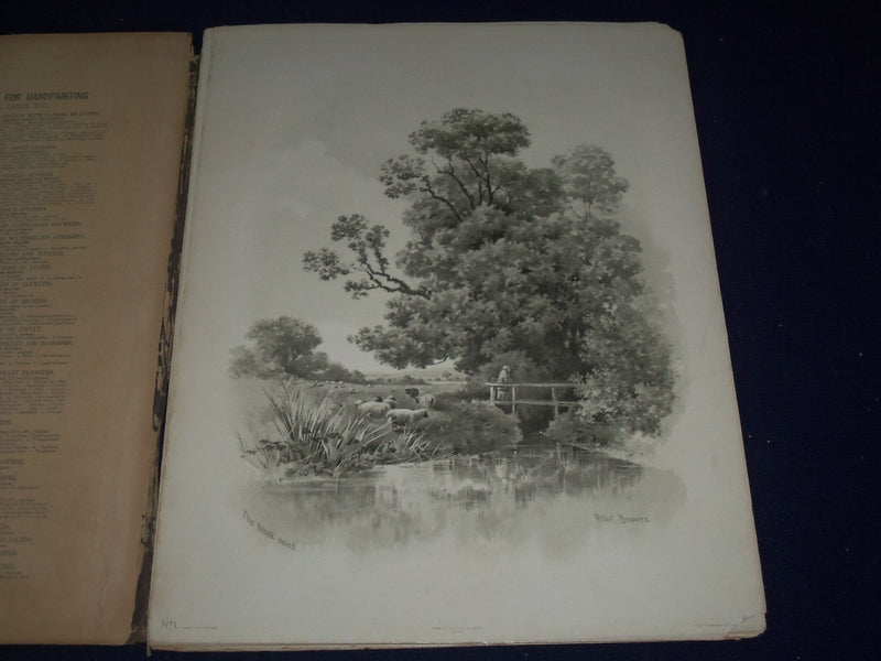 LATE 1800'S SIX MONOCHROME LANDSCAPE STUDIES BY ALBERT BOWERS NO. 192 - WR 1128M