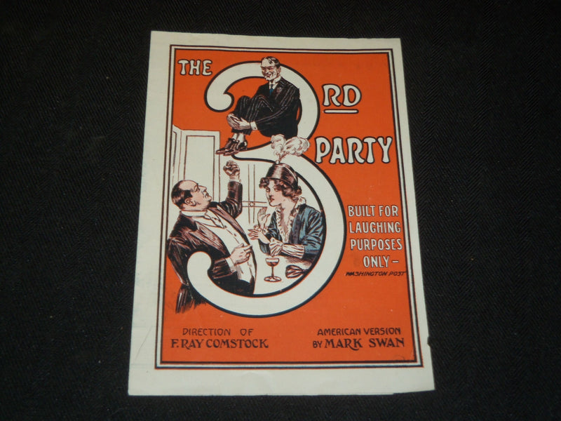 1914 THE 3RD PARTY BROADWAY PLAY PROGRAM - AMERICAN VERSION - J 5343