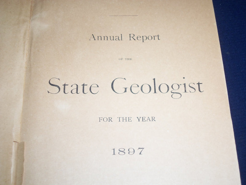 1897 GEOLOGICAL SURVEY OF NEW JERSEY ANNUAL REPORT - NICE FOLD OUTS - J 225