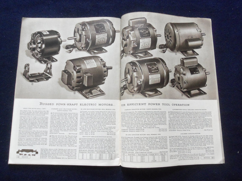 1949-1950 MONTGOMERY WARD POWR-KRAFT POWER TOOL AND WELDING CATALOG - J 8483