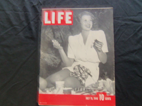 1940 JULY 15 LIFE MAGAZINE - RITA HAYWORTH - L 191