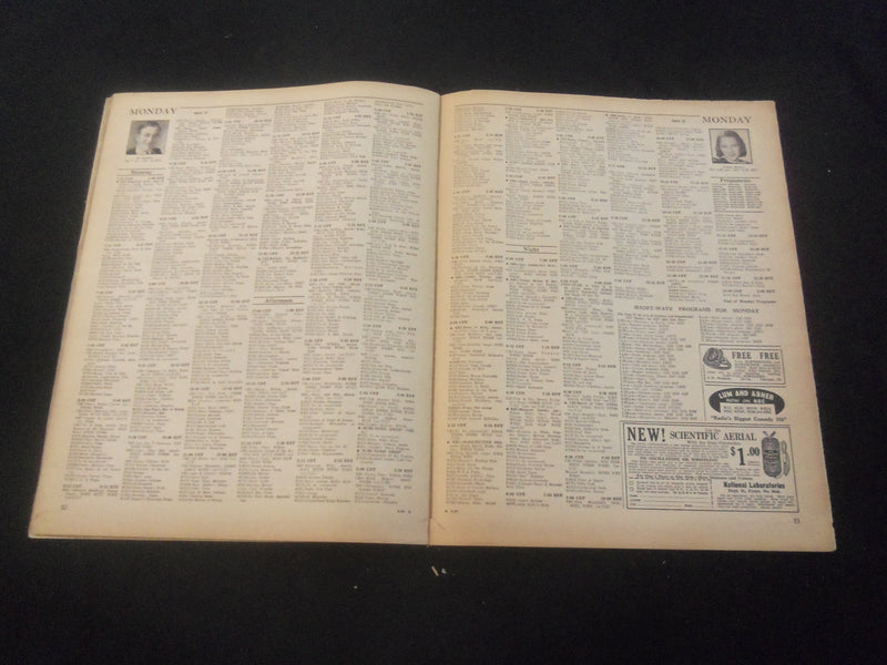 1936 MAY 2 RADIO GUIDE MAGAZINE - PAULINE MORIN ILLUSTRATED COVER - SP 9517D