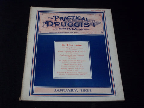 1931 JANUARY THE PRACTICAL DRUGGIST MAGAZINE - E 4390
