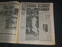1998 SEPTEMBER 17 NEW YORK POST NEWSPAPER - SAMMY SOSA HITS HR 63 - NP 4130