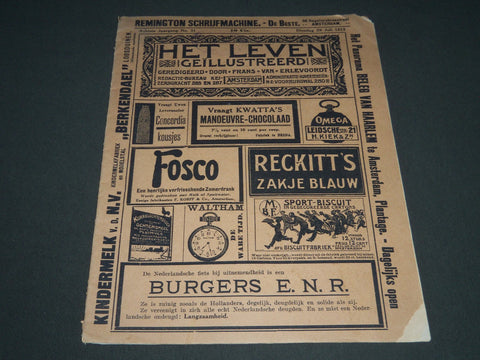 1913 JULY 29 HET LEVEN GEILLUSTREERD DUTCH MAGAZINE - ST 5156