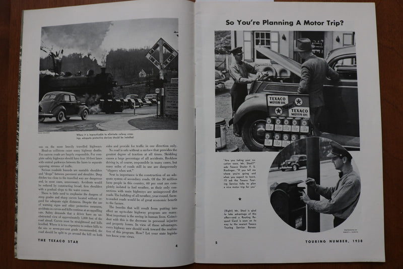1938 THE TEXACO STAR TOURING NUMBER SOFTCOVER BOOK - K 3165