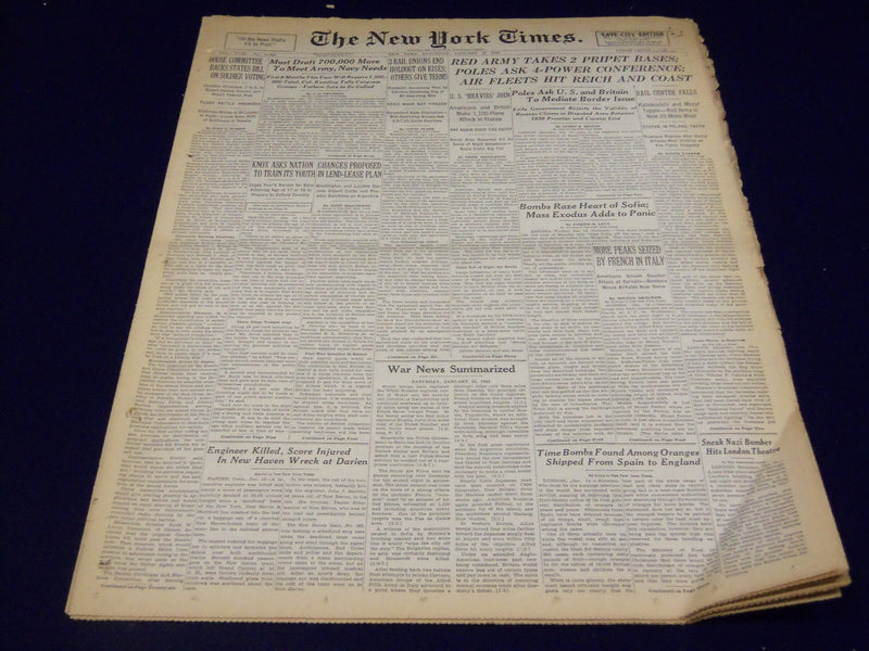 1944 JANUARY 15 NEW YORK TIMES - AIR FLEETS HIT REICH AND COST - NT 764