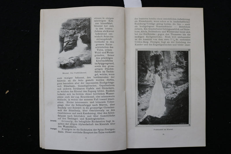 1920'S BERNER OBERLAND SCHWEITZ GUIDE - SOFTCOVER BOOK - GERMAN TEXT - K 2220