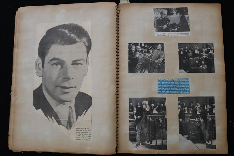 1930'S MOVIE STARS SCRAPBOOK - PAUL MUNI - JAMES CAGNEY - ERROL FLYNN - E 24939