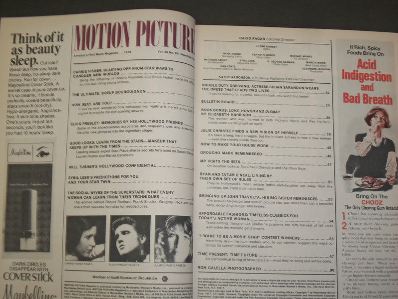 1977 NOVEMBER MOTION PICTURE MAGAZINE - JULIE CHRISTIE COVER - M 270