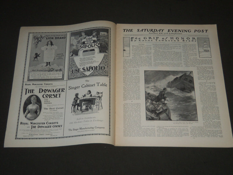 1900 FEBRUARY 24 THE SATURDAY EVENING POST MAGAZINE - ILLUSTRATED COVER - SP 572