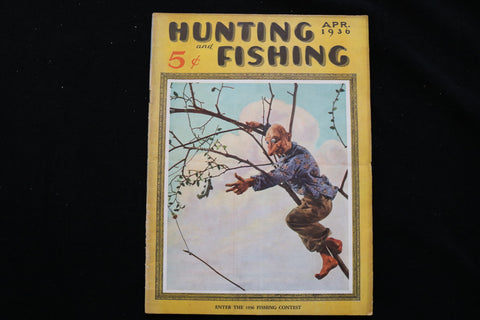 1936 APRIL HUNTING AND FISHING MAGAZINE - 1936 FISHING CONTEST COVER - B 177U