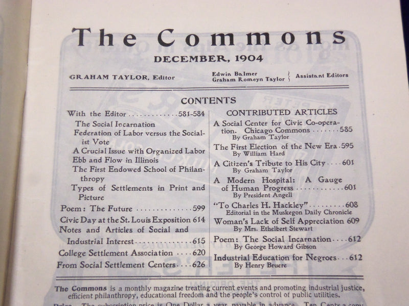 1904 THE COMMONS INDUSTRIAL JUSTICE MAGAZINE LOT OF 3 ISSUES - O 2836