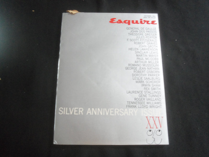 1958 OCTOBER ESQUIRE MAGAZINE - SILVER ANNIVERSARY ISSUE - WITH WRAPPER- B 5536D