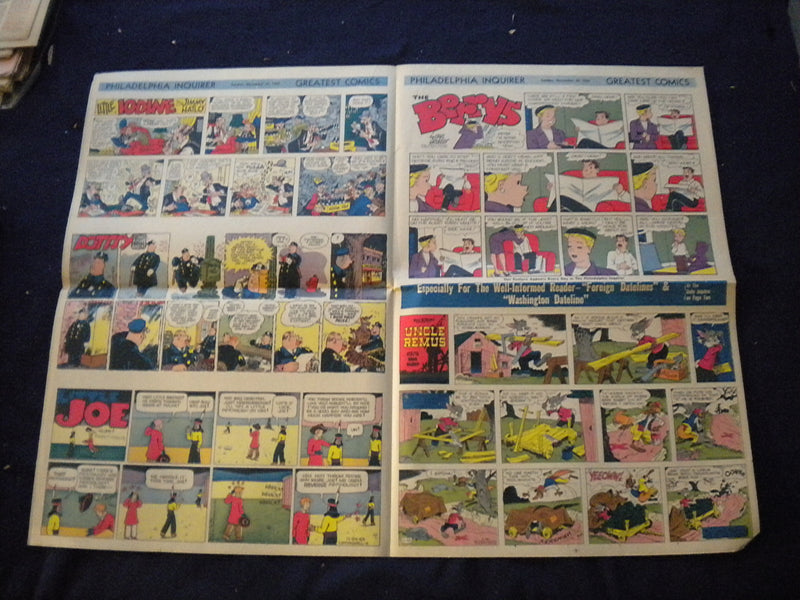 1963 NOV 24 PHILADELPHIA INQUIRER NEWSPAPER ROTOCOMIC SECTION - IN WAX - NP 6020