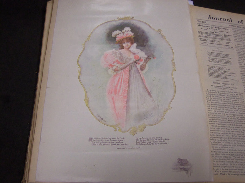 1897 THE JOURNAL OF EDUCATION BOUND VOLUME - GREAT FOLD-OUTS & ILLUS - R 222