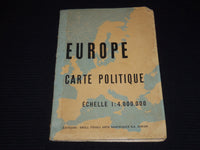 1939 EUROPE CARTE POLITIQUE FOLD-OUT MAP - K 38
