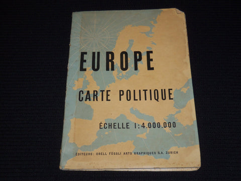 1939 EUROPE CARTE POLITIQUE FOLD-OUT MAP - K 38