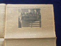 1945 APRIL 13 NEW YORK HERALD TRIBUNE NEWSPAPER-PRES ROOSEVELT IS DEAD - NP 6463