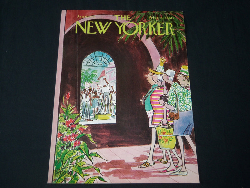 1971 JANUARY 9 NEW YORKER MAGAZINE FRONT COVER ONLY - GREAT ART FOR FRAMING