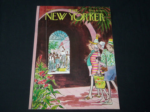 1971 JANUARY 9 NEW YORKER MAGAZINE FRONT COVER ONLY - GREAT ART FOR FRAMING