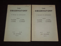 1937-1953 THE OBSERVATORY MONTHLY REVIEW OF ASTRONOMY MAGAZINE LOT OF 20- O 2827