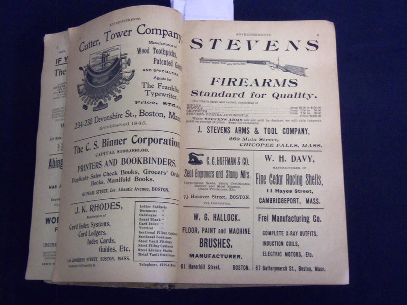 1903 MASSACHUSETTS YEAR BOOK AND BUSINESS DIRECTORY NO. 8 - KD 4502C