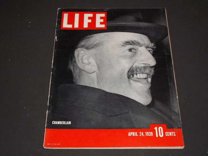 1939 APRIL 24 LIFE MAGAZINE - NEVILLE CHAMBERLAIN COVER - L 127