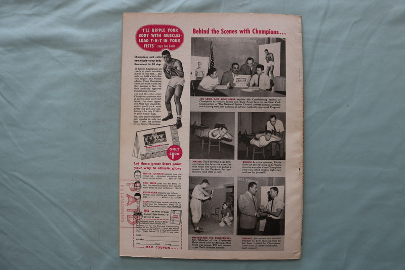 1956 BASEBALL YEARBOOK MAGAZINE - MUSIAL-MANTLE-BERRA COVER - E 26724