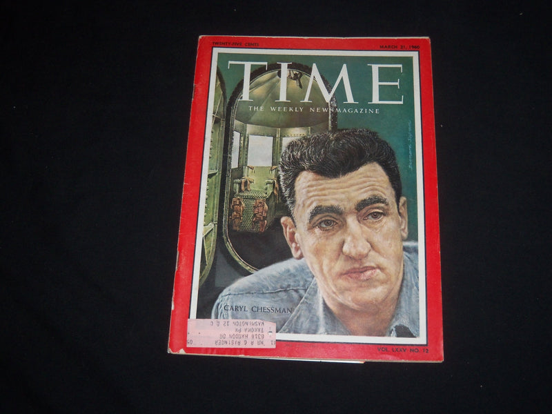 1960 MARCH 21 TIME MAGAZINE - CARYL CHESSMAN - T 1735