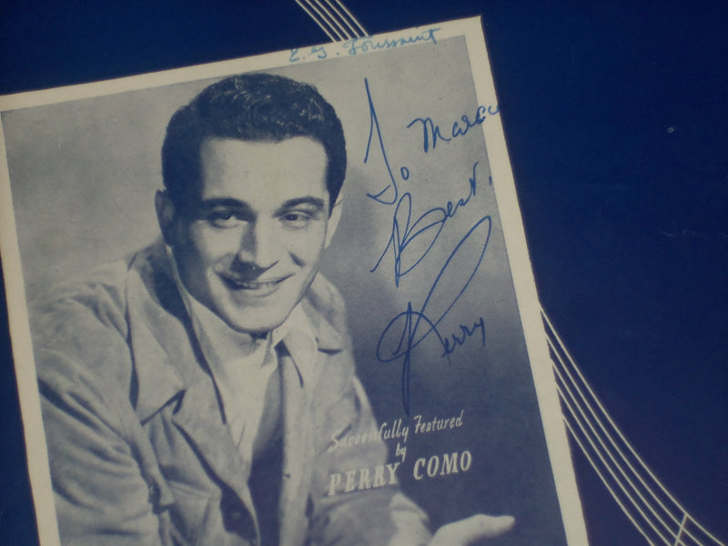 PERRY COMO IT COULDN'T BE TRUE AUTOGRAPHED SHEET MUSIC - AM 79