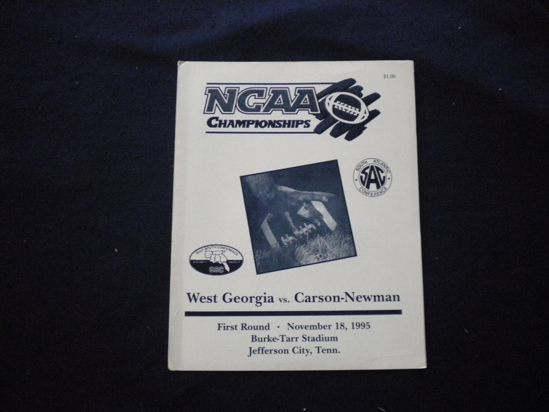 1995 NOV 18 NCAA CHAMPS BOWL PROGRAM - WEST GEORGIA VS CARSON-NEWMAN - J 8353