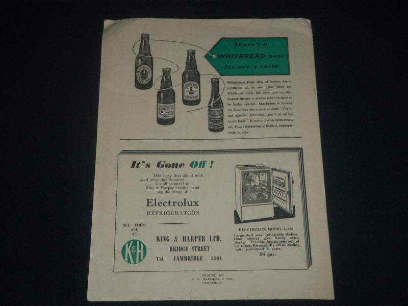 1956 MURDER AT THE VICARAGE CAMBRIDGE ARTS THEATRE PROGRAM - J 4279