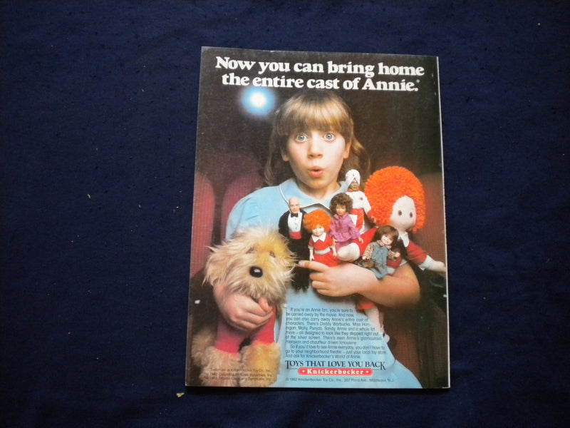 1982 THE OFFICIAL MOVIE MAGAZINE ANNIE - COMPLETE STORY OF THE MOVIE - B 2875E
