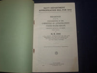 1942 NAVY DEPARTMENT APPROPRIATION BILL FOR 1942 - J 6459